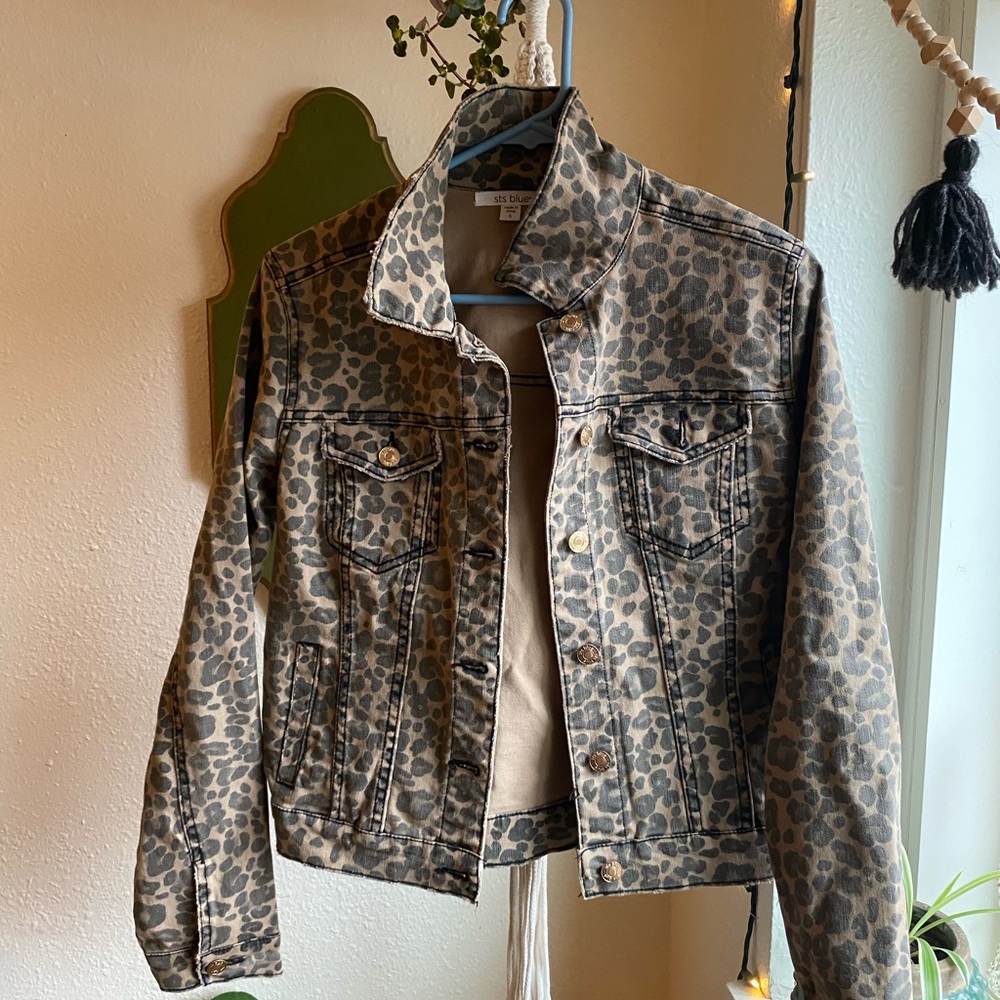 Cheetah denim jacket